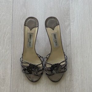 Jimmy Choo Metallic Black Heels